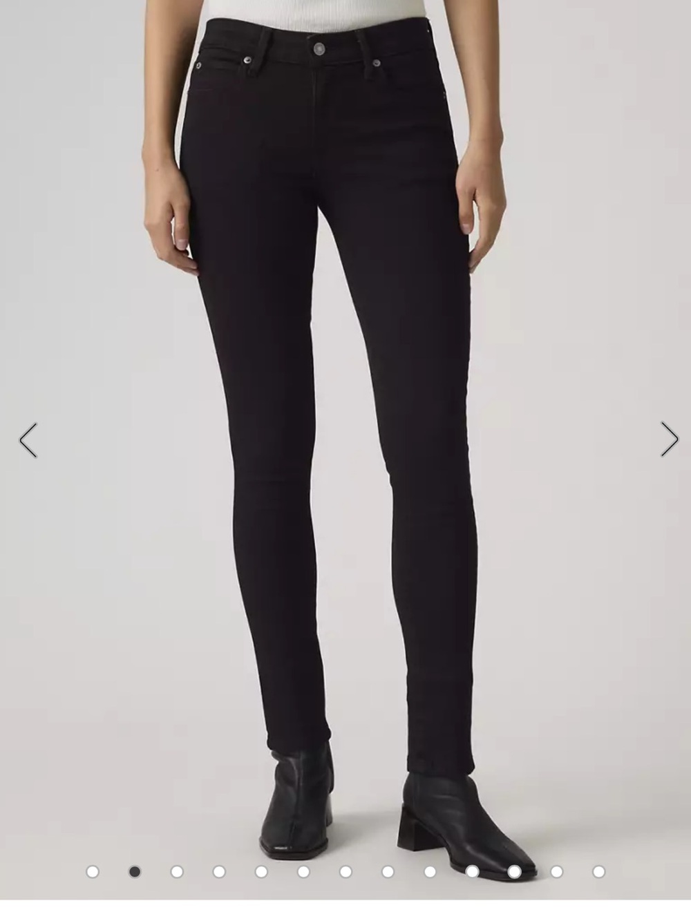 Levi 711 Black Skinny High-Rise Jeans